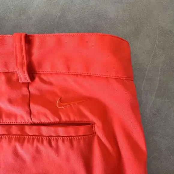 Nike Golf Pants Mens 38x33 Red/Orange Dri-FIT Stretch Flat Front Performance - Picture 7 of 16